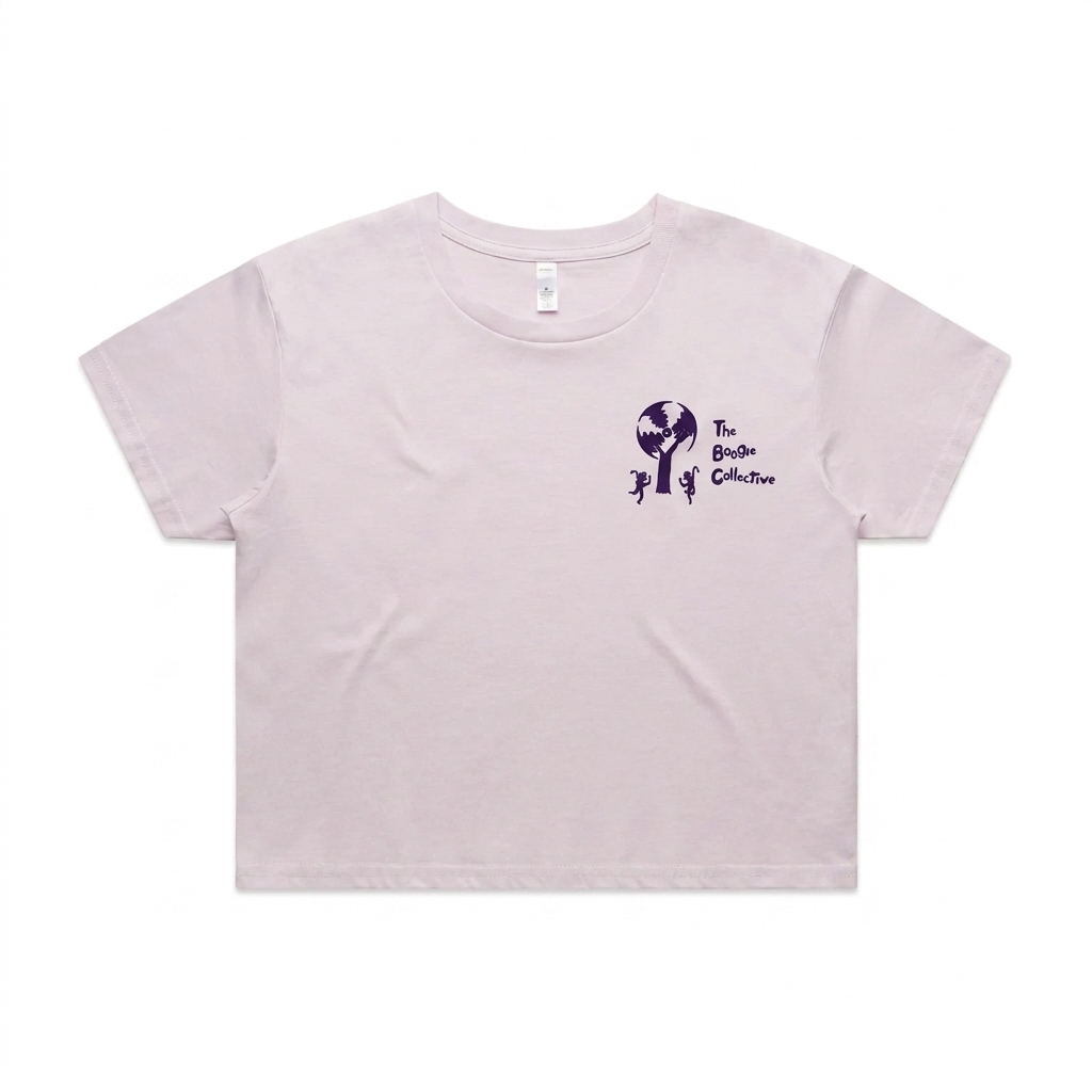 Classic Tee — Purple Ink on Orchid